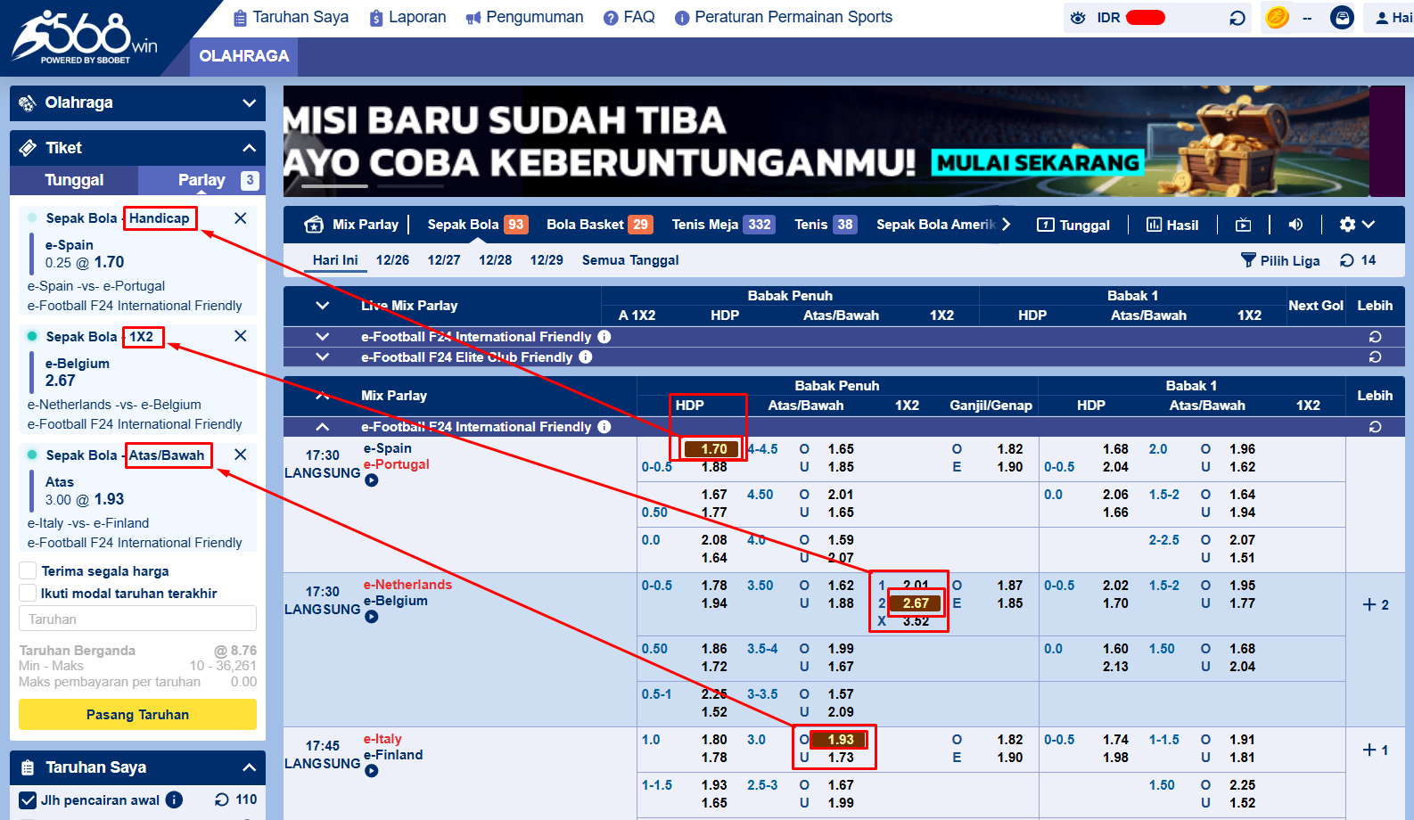 SBOMAXX - Panduan Cara Bermain Mix Parlay di SBOBET untuk Pemula