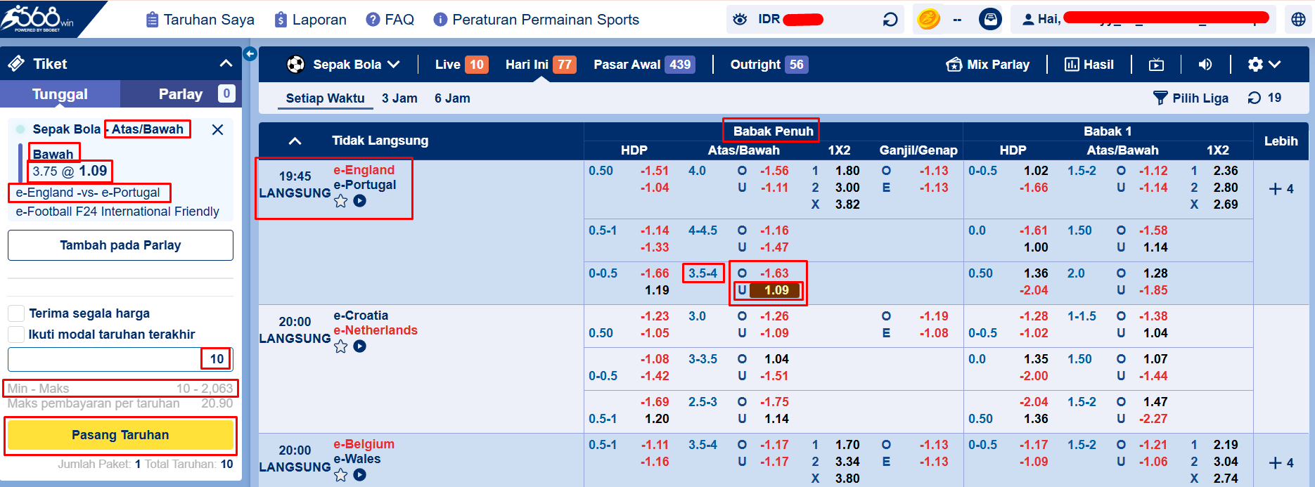 Cara Bermain Over/Under di SBOBET untuk Pemula