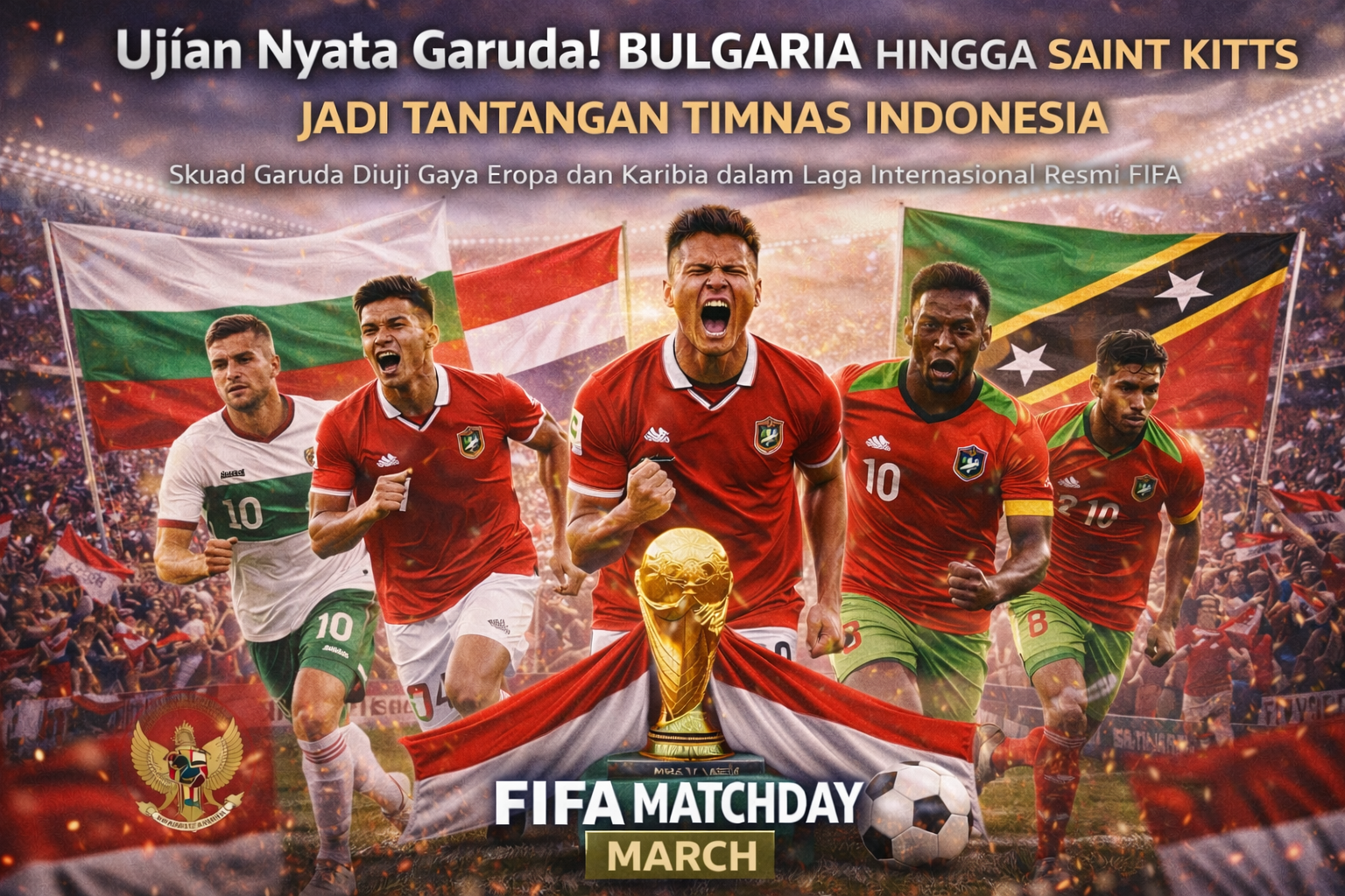 Ujian Nyata Garuda! Bulgaria hingga Saint Kitts Jadi Tantangan Timnas Indonesia