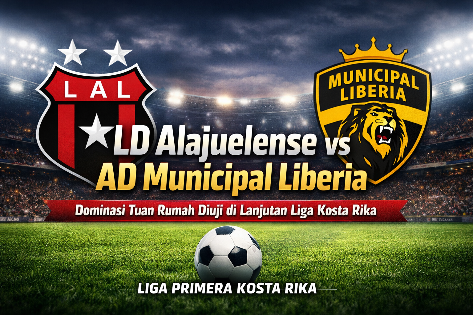 LD Alajuelense vs AD Municipal Liberia: Dominasi Tuan Rumah Diuji di Lanjutan Liga Kosta Rika