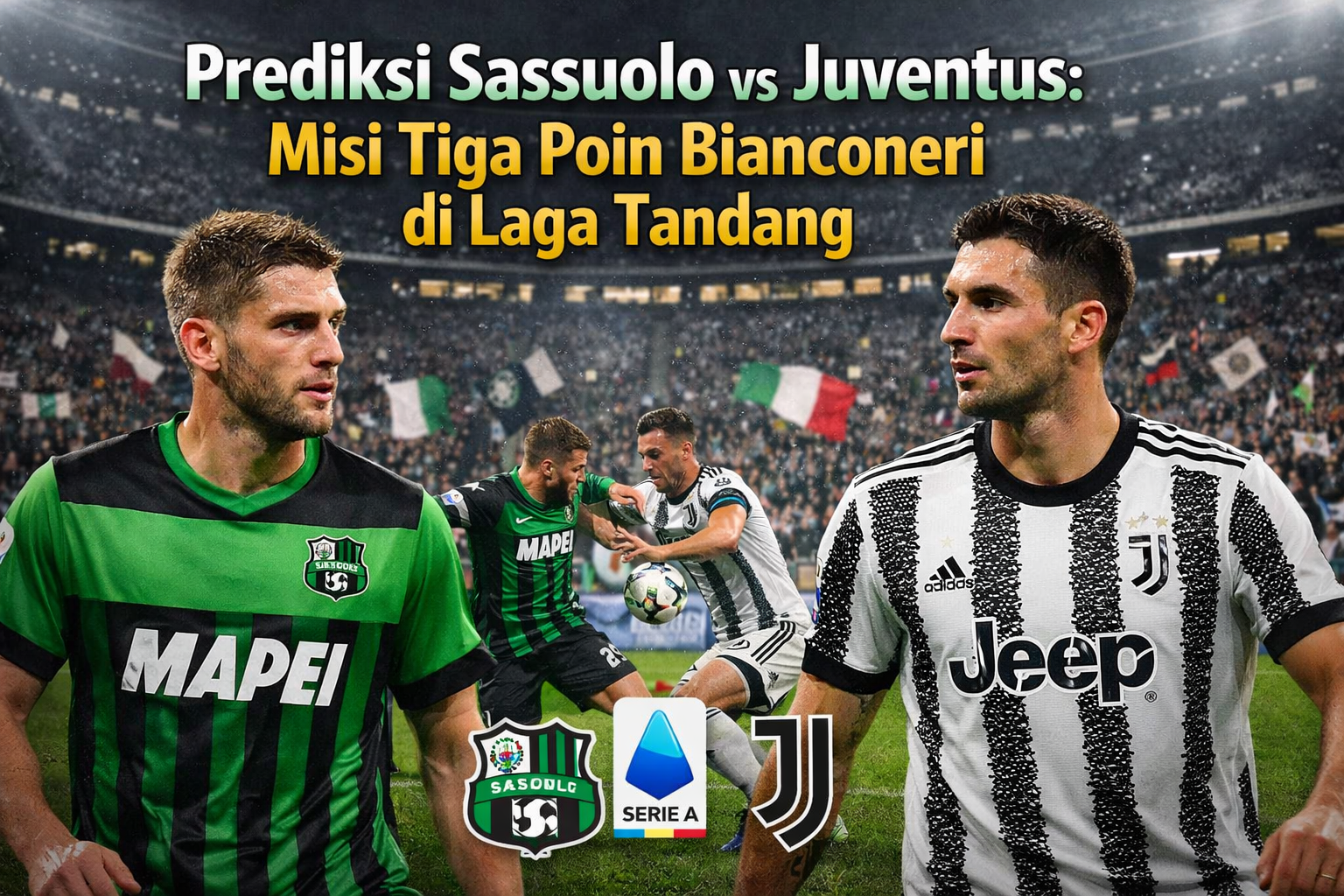 Prediksi Sassuolo vs Juventus: Bianconeri Diunggulkan, Tuan Rumah Siap Beri Kejutan