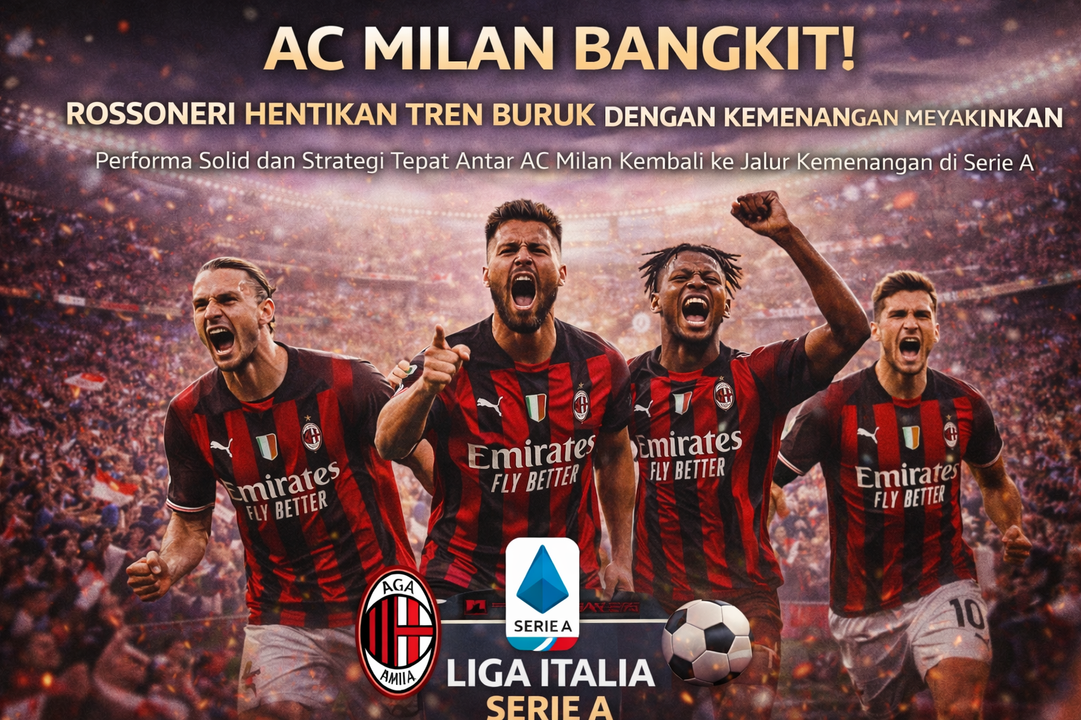 AC Milan Bangkit! Rossoneri Hentikan Tren Buruk dengan Kemenangan Meyakinkan