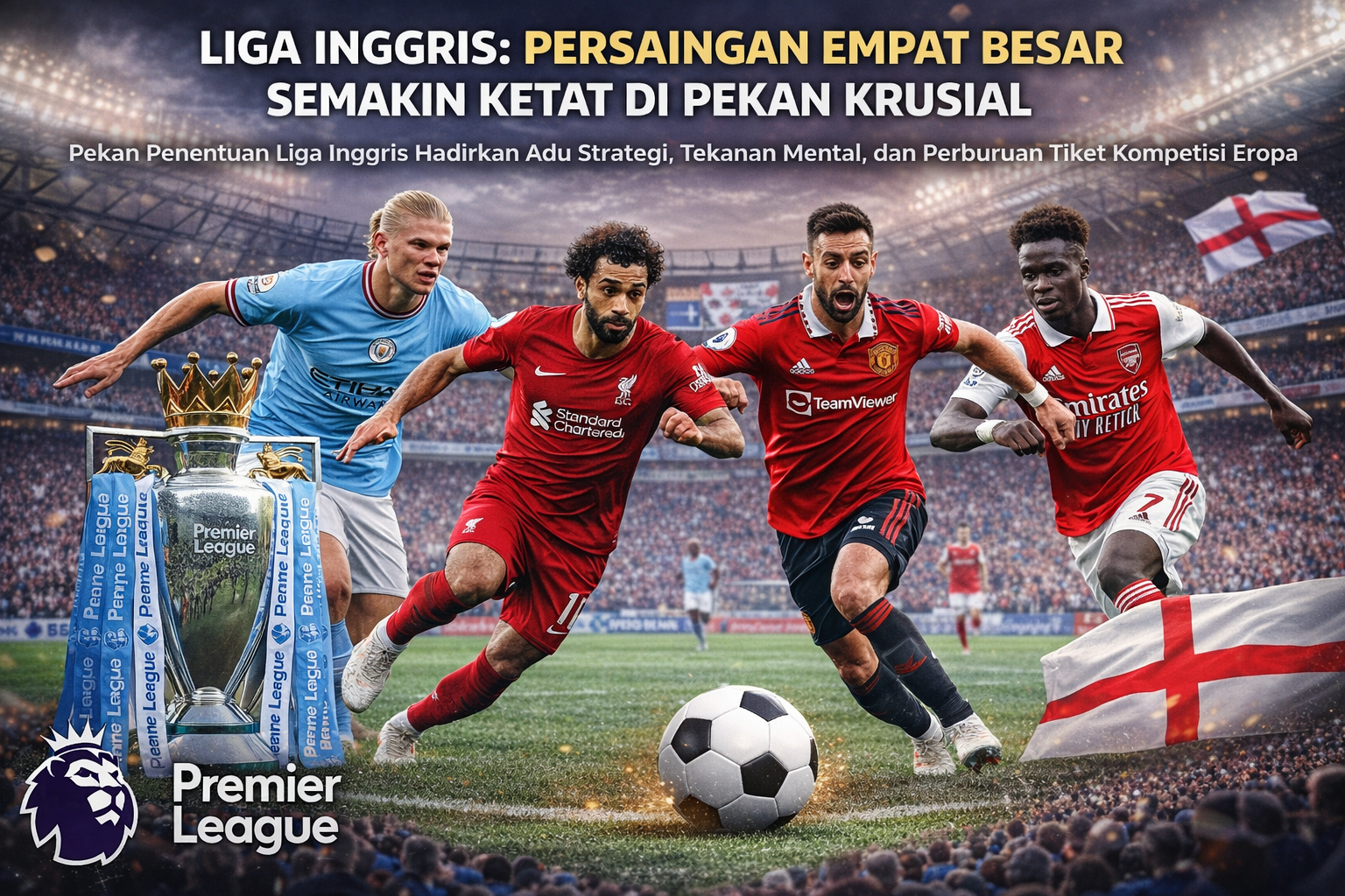 Liga Inggris: Persaingan Empat Besar Semakin Ketat di Pekan Krusial