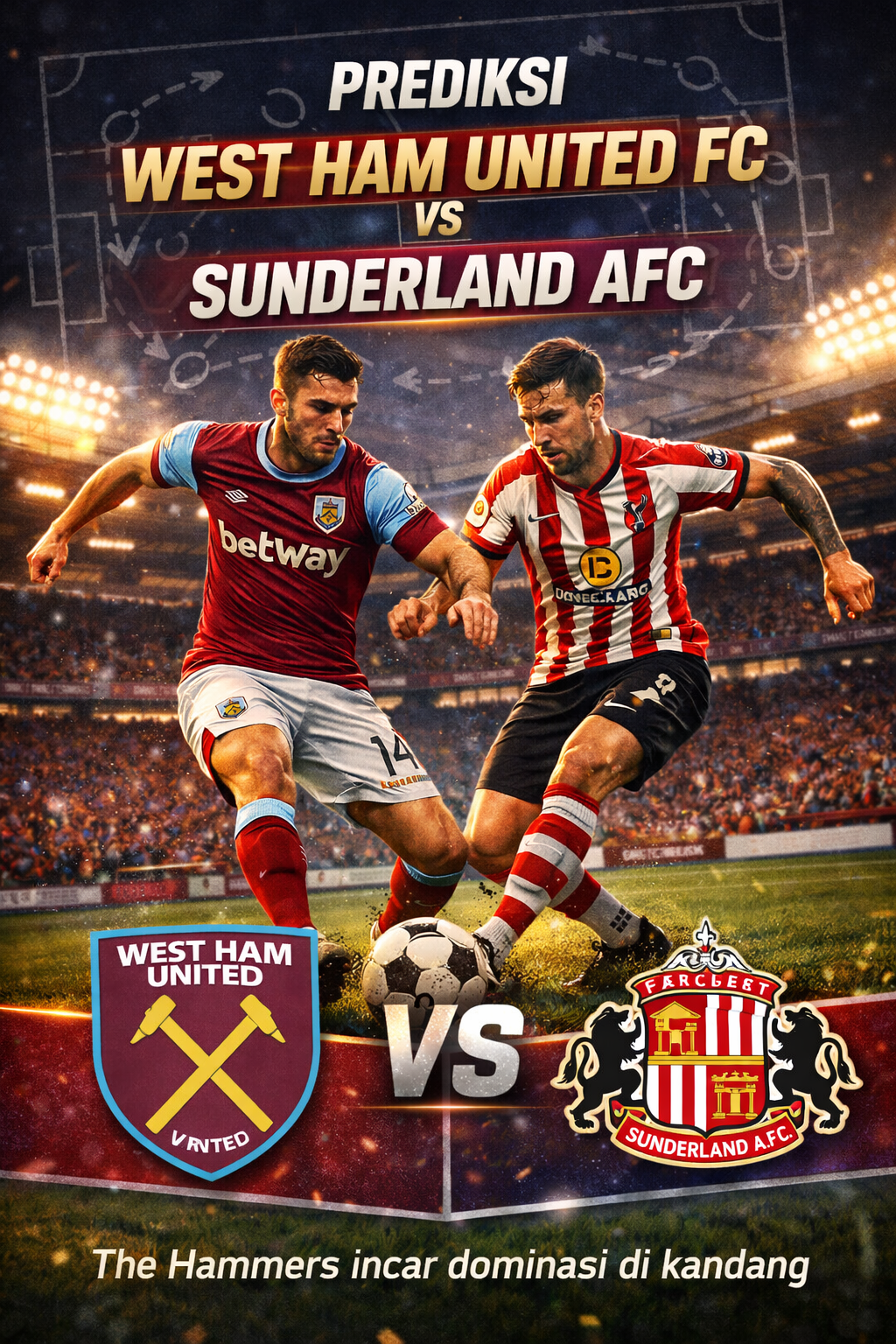 Prediksi West Ham United FC vs Sunderland AFC: The Hammers Incar Dominasi di Kandang