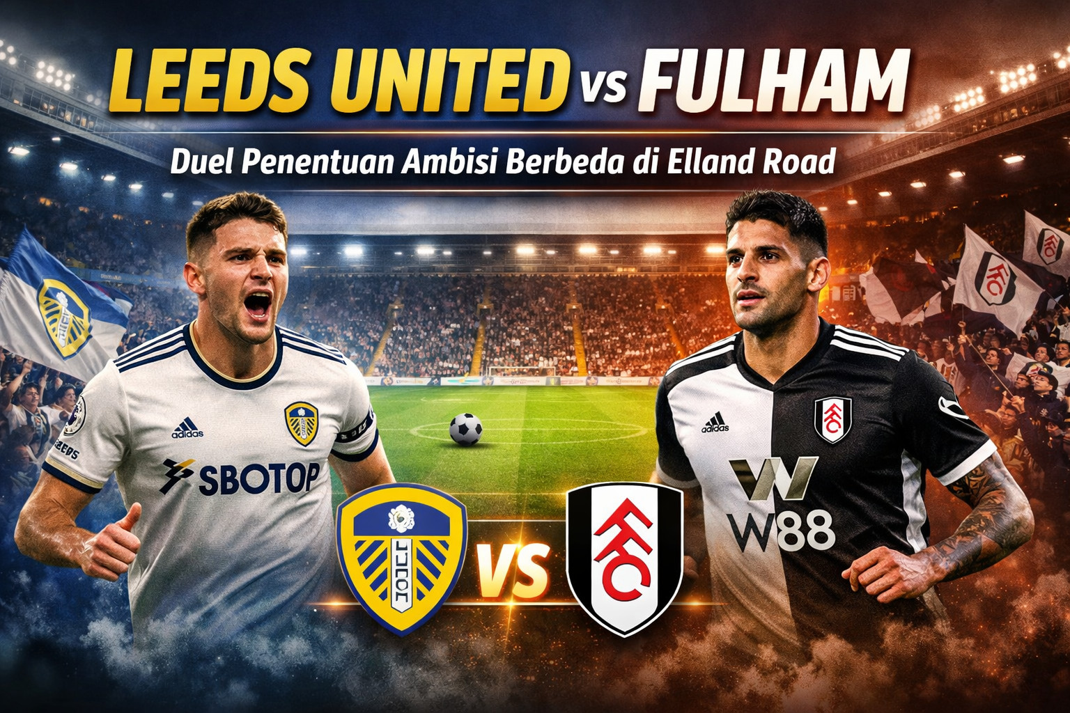Leeds United vs Fulham: Duel Penentuan Ambisi Berbeda di Elland Road