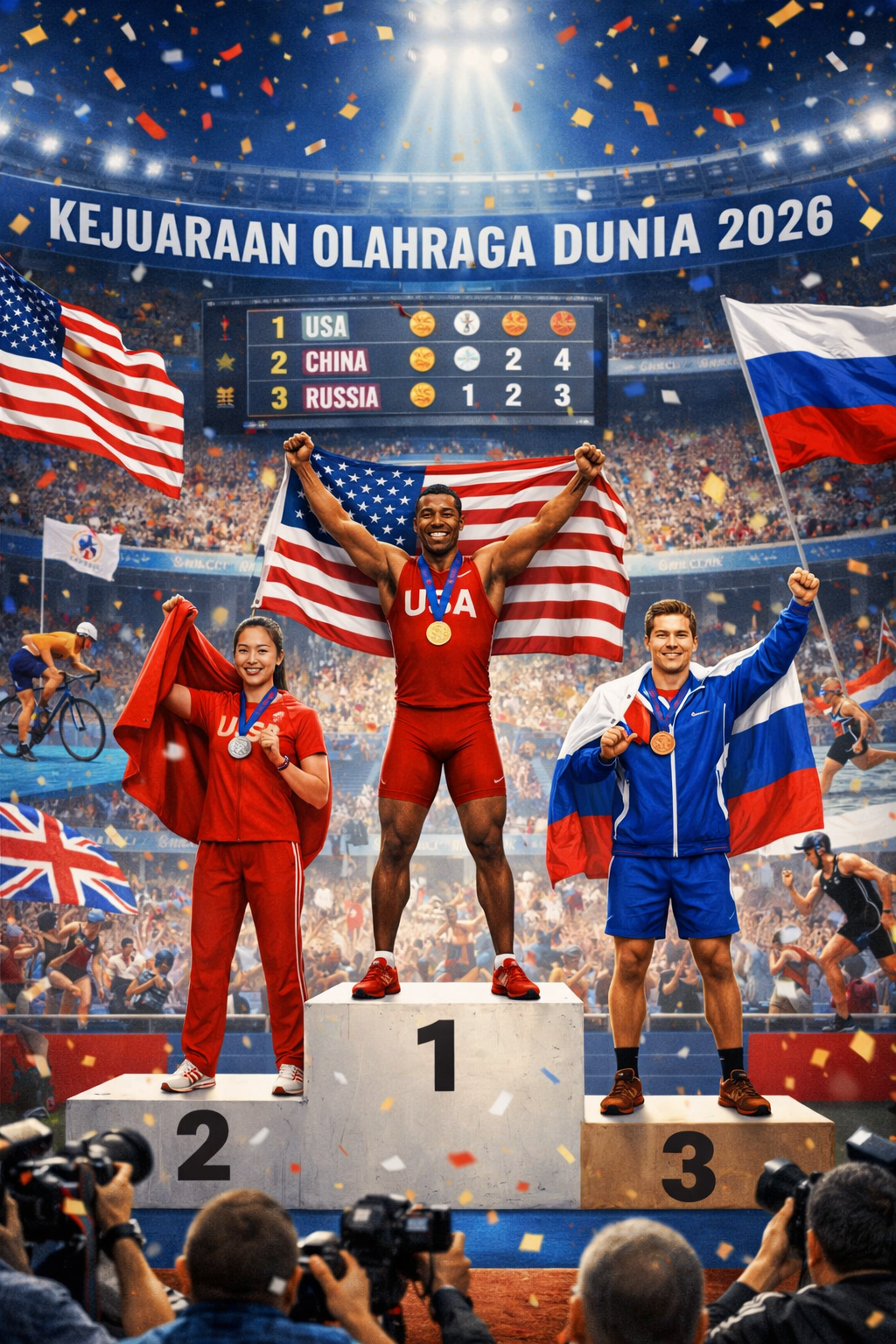Dominasi Negara Raksasa Warnai Kejuaraan Olahraga Dunia 2026