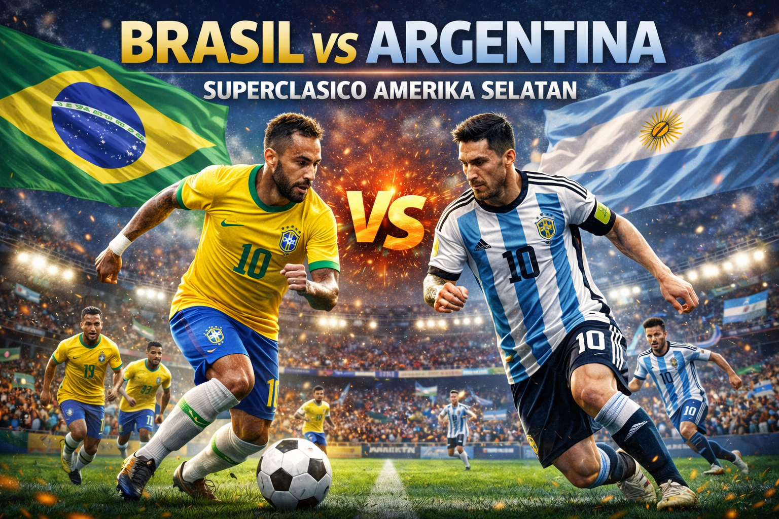 Brasil vs Argentina: Superclasico Amerika Selatan
