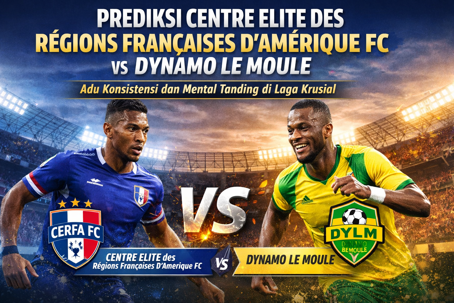 Prediksi Centre Elite des Régions Françaises d’Amérique FC vs Dynamo Le Moule: Adu Konsistensi dan Mental Tanding di Laga Krusial