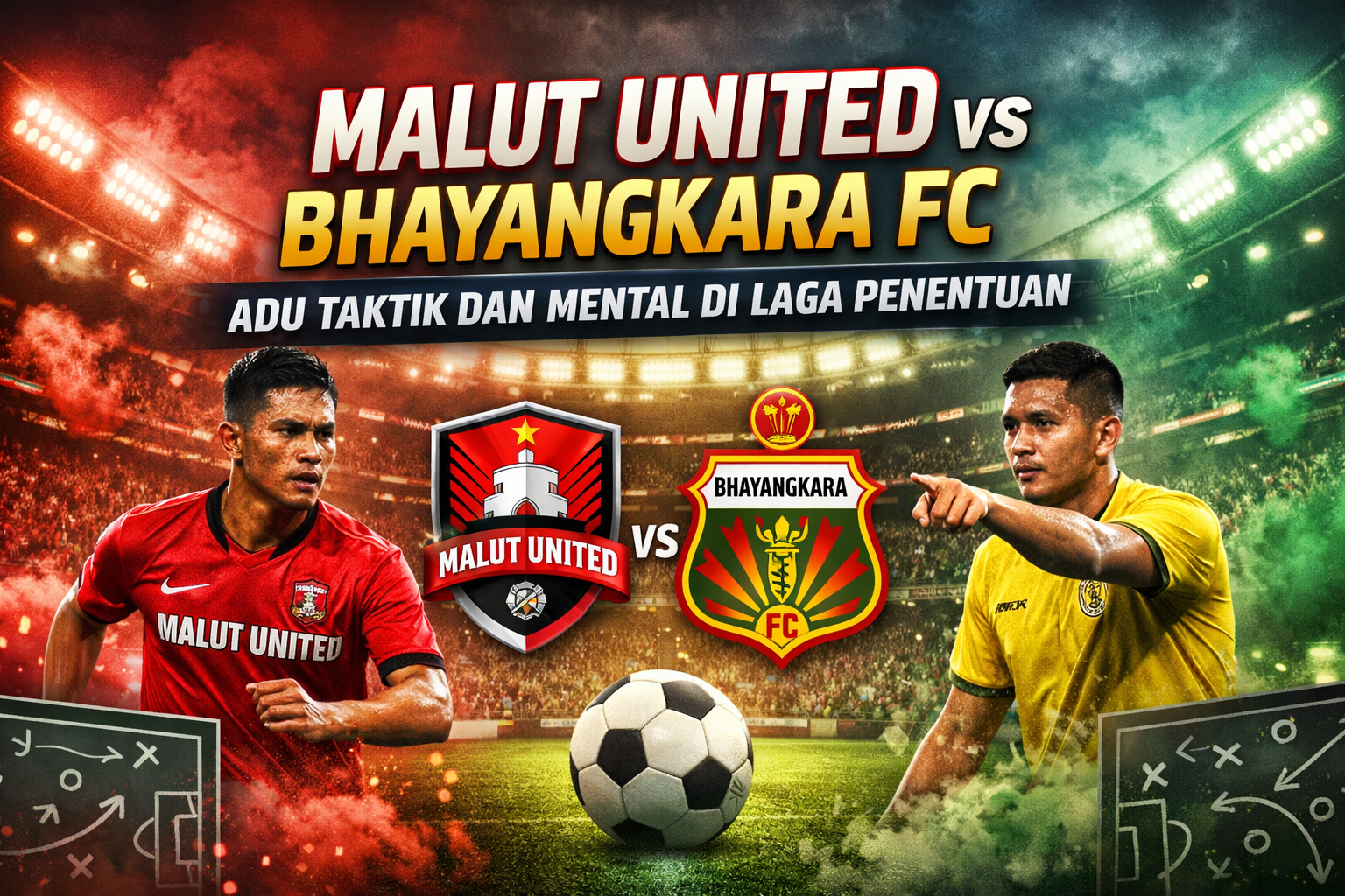 Malut United Tahan Bhayangkara FC dalam Duel Ketat Sarat Taktik