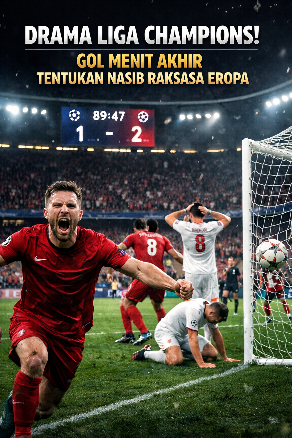 Drama Liga Champions! Gol Menit Akhir Tentukan Nasib Raksasa Eropa
