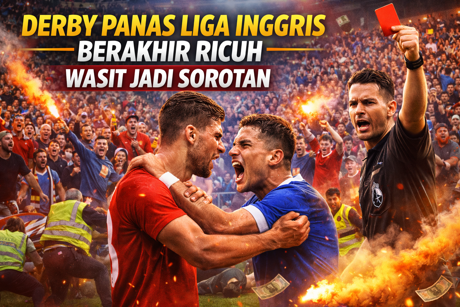 Derby Panas Liga Inggris Berakhir Ricuh, Wasit Jadi Sorotan