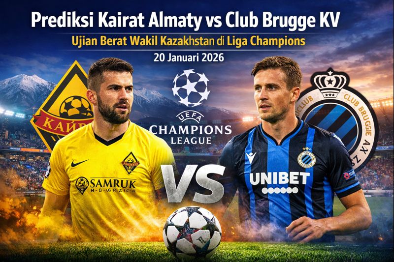 Prediksi Kairat Almaty vs Club Brugge KV: Ujian Berat Wakil Kazakhstan di Liga Champions 20 Januari 2026
