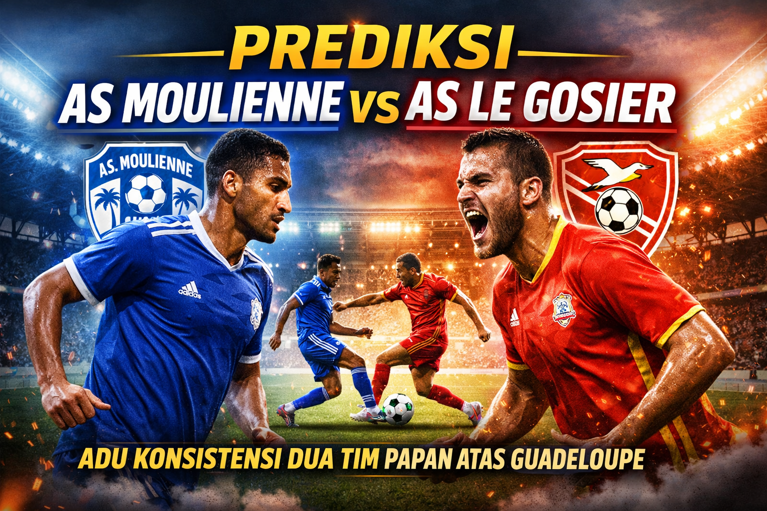 Prediksi AS Moulienne vs AS Le Gosier: Adu Konsistensi Dua Tim Papan Atas Guadeloupe