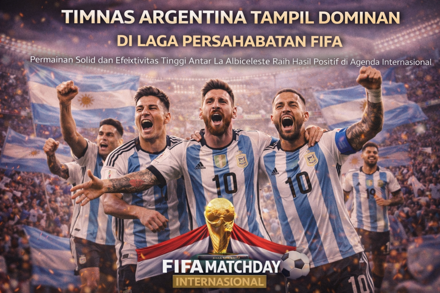 Timnas Argentina Tampil Dominan di Laga Persahabatan FIFA