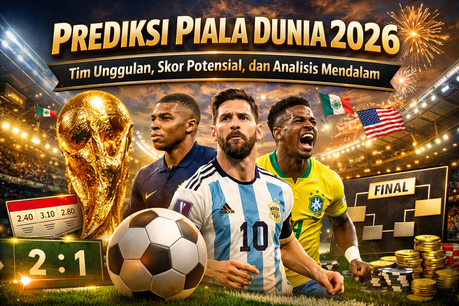"Prediksi Piala Dunia 2026: Tim Unggulan, Skor Potensial, dan Analisis Menarik"