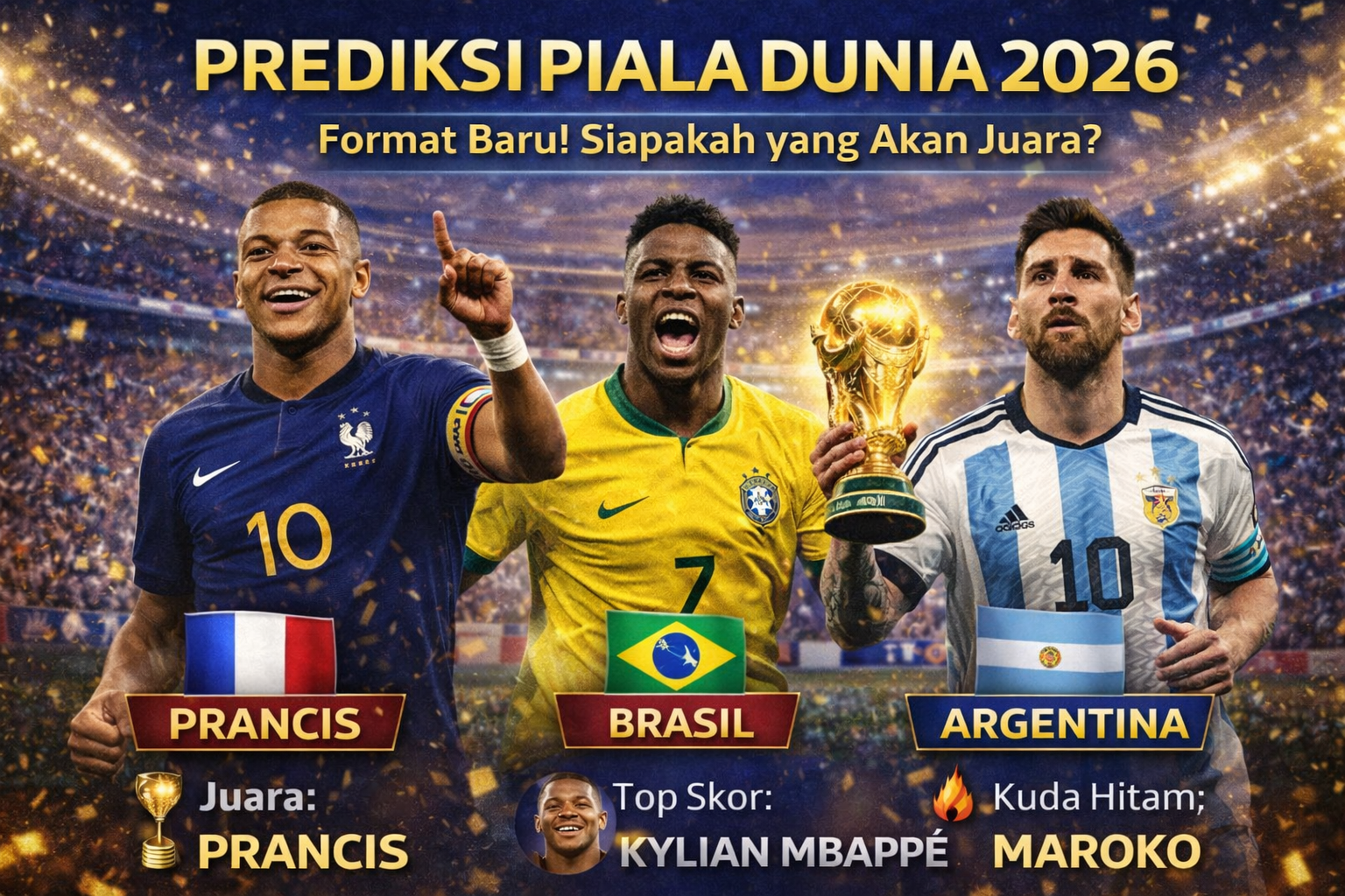 Prediksi Piala Dunia 2026: Format Baru, Peta Kekuatan Berubah, Kejutan Siap Terjadi
