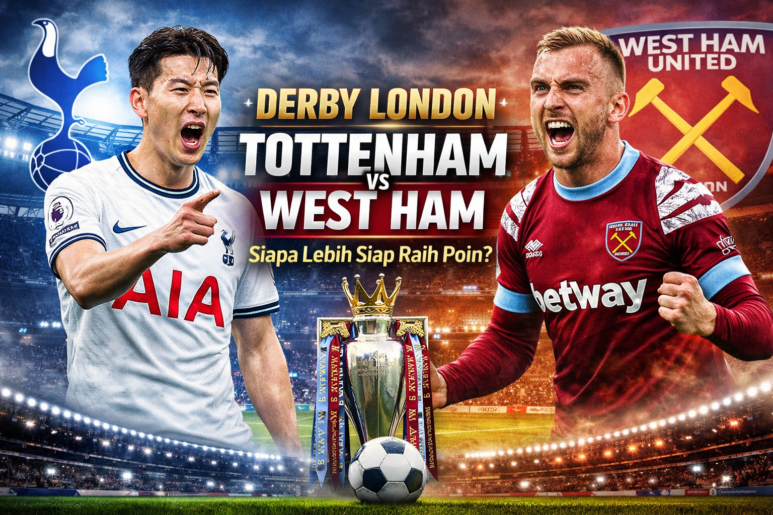 Tottenham Hotspur vs West Ham United: Derby London Sarat Gengsi, Siapa Lebih Siap Raih Poin?