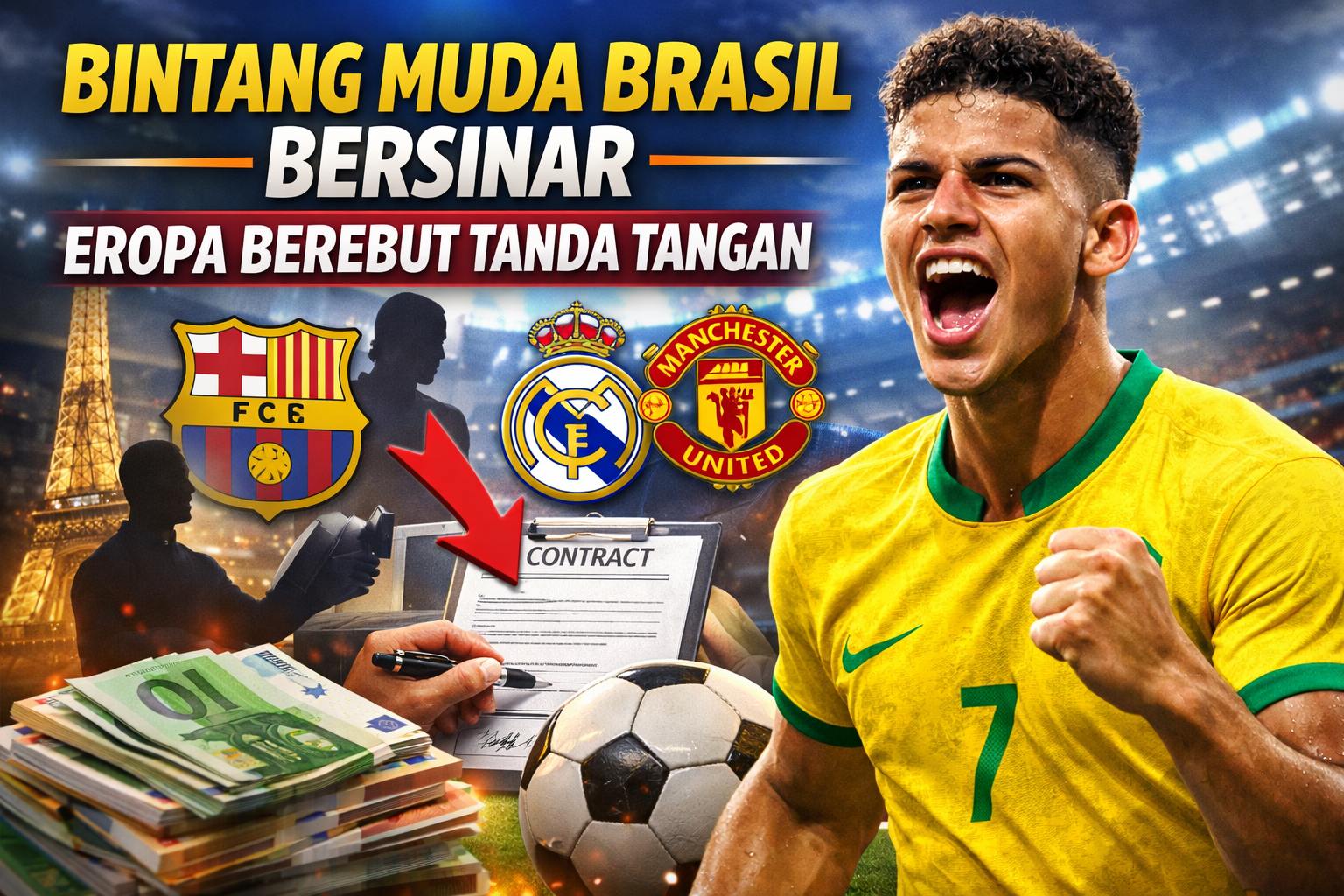 Bintang Muda Brasil Bersinar, Eropa Berebut Tanda Tangan