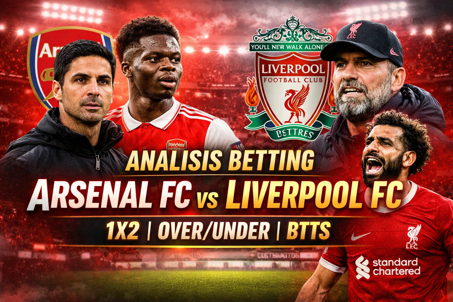 Arsenal vs Liverpool: Duel Panas Penentu Papan Atas Liga Inggris