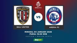 Prediksi BRI Super League, Bali United vs Arema FC 4 Januari 2026