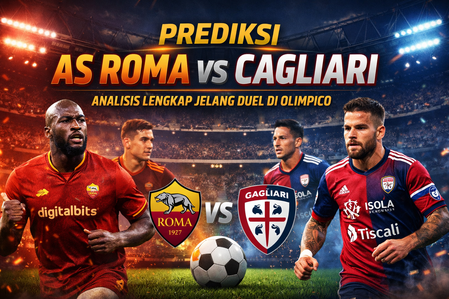 AS Roma Tundukkan Cagliari dalam Duel Sarat Taktik di Olimpico