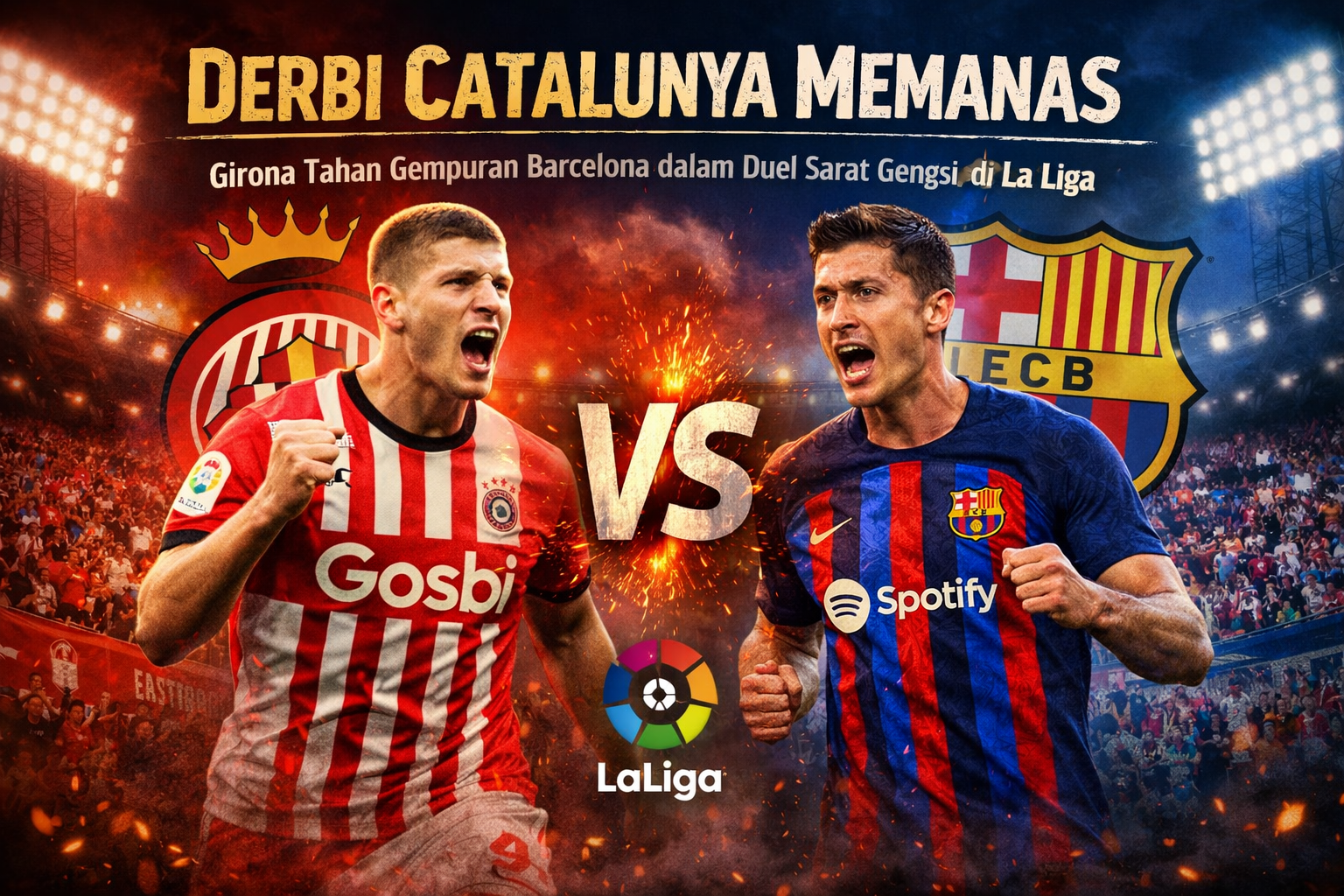 Derbi Catalunya Memanas: Girona Tahan Gempuran Barcelona dalam Duel Sarat Gengsi di La Liga