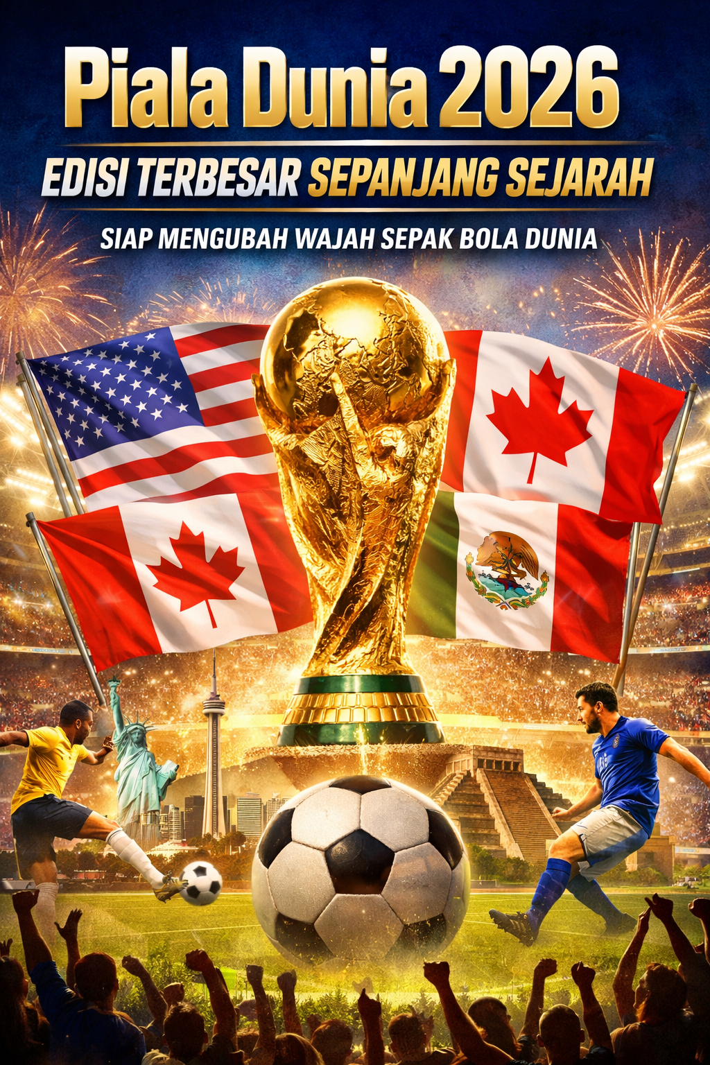 🌍 Piala Dunia 2026: Edisi Terbesar Sepanjang Sejarah Siap Mengubah Wajah Sepak Bola Dunia