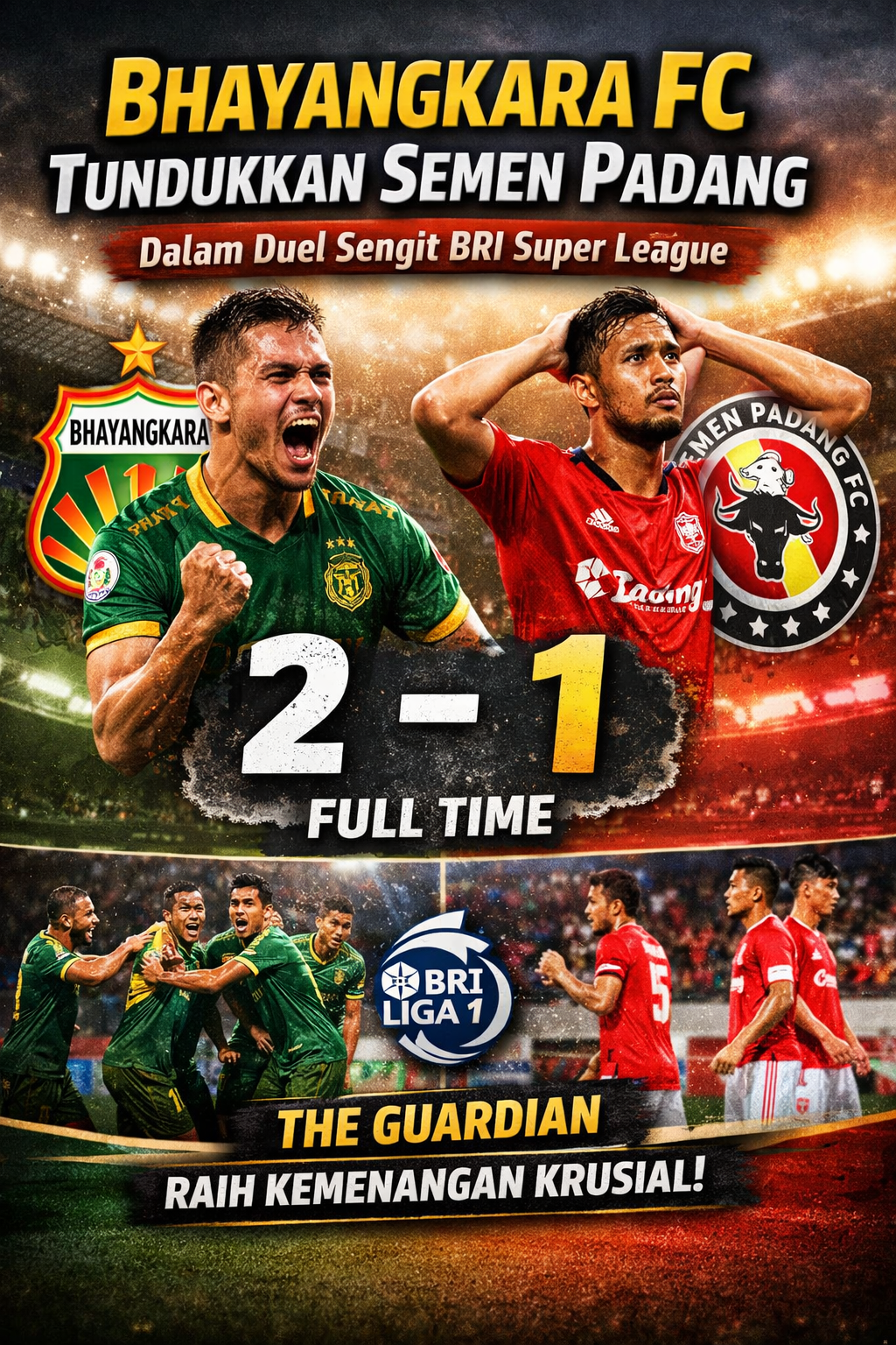 Bhayangkara FC Tundukkan Semen Padang dalam Duel Sengit BRI Super League