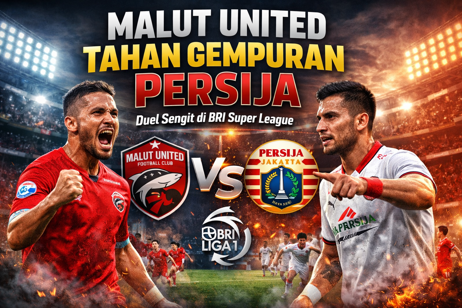 Malut United Tahan Gempuran Persija dalam Duel Sengit BRI Super League