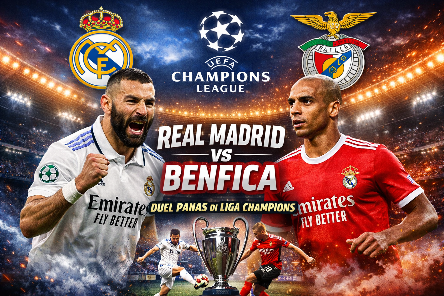 Real Madrid Tampil Superior, Benfica Dipaksa Kerja Keras di Malam Liga Champions