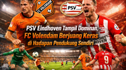 PSV Eindhoven Tampil Dominan, FC Volendam Berjuang Keras di Hadapan Pendukung Sendiri