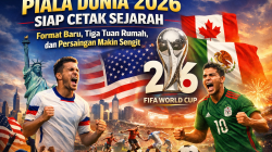 Piala Dunia 2026 Siap Cetak Sejarah: Format Baru, Tiga Tuan Rumah, dan Persaingan Makin Sengit
