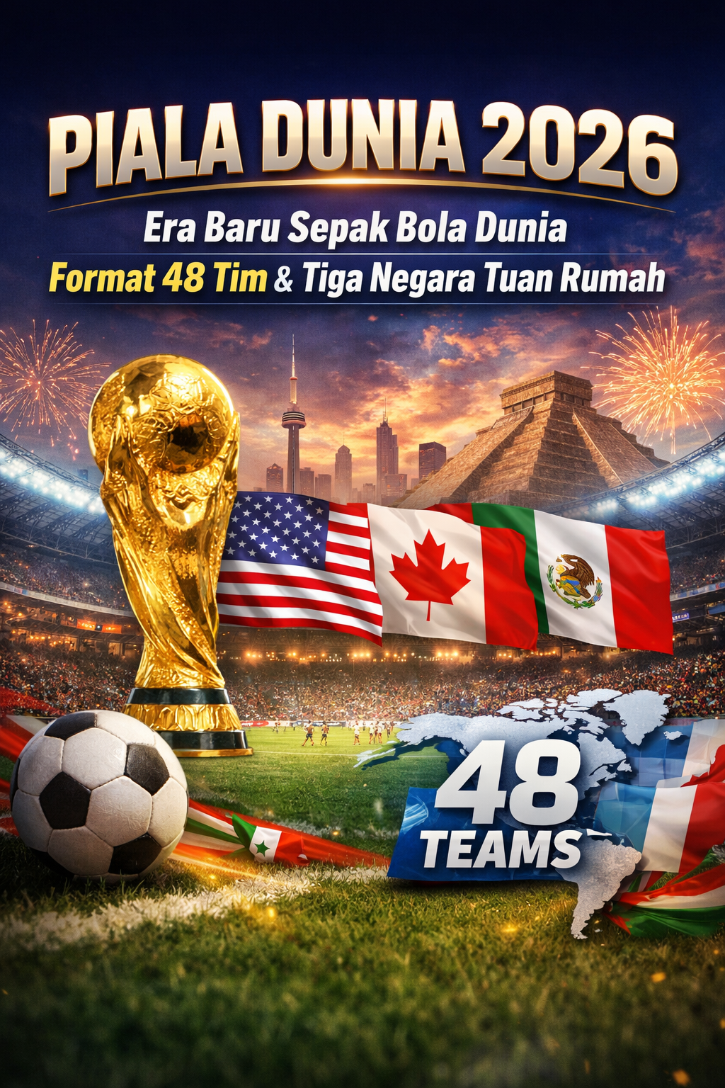 Piala Dunia 2026: Era Baru Sepak Bola Dunia dengan Format 48 Tim dan Tiga Negara Tuan Rumah