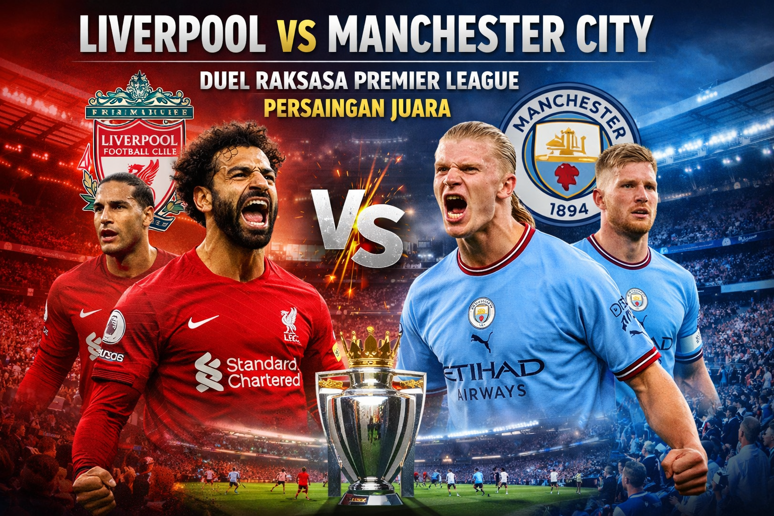 Liverpool vs Manchester City: Duel Raksasa Premier League yang Kembali Menentukan Arah Persaingan Juara