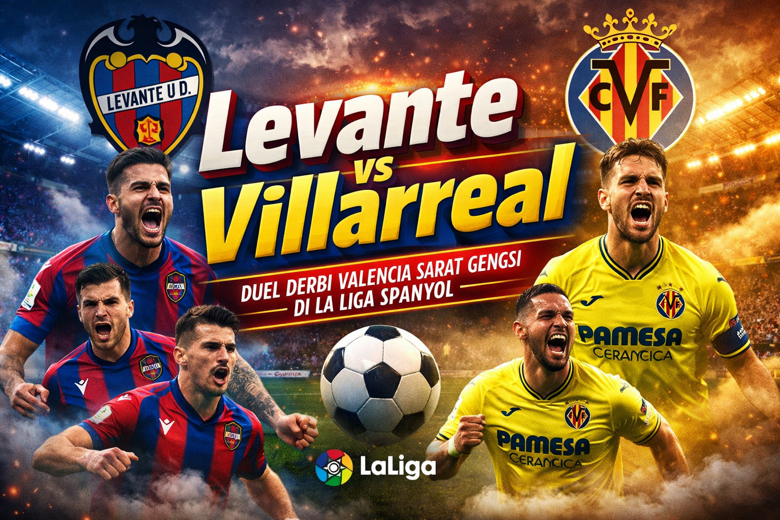 Levante vs Villarreal: Duel Derbi Valencia Sarat Gengsi di La Liga Spanyol