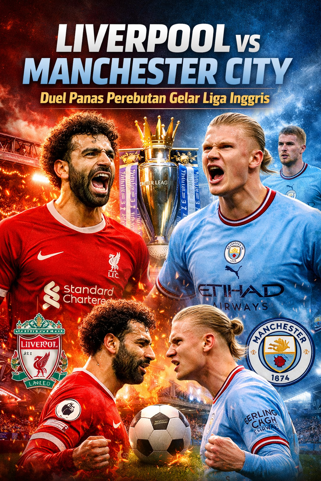 Liverpool vs Manchester City: Duel Panas Penentu Arah Perebutan Gelar Liga Inggris