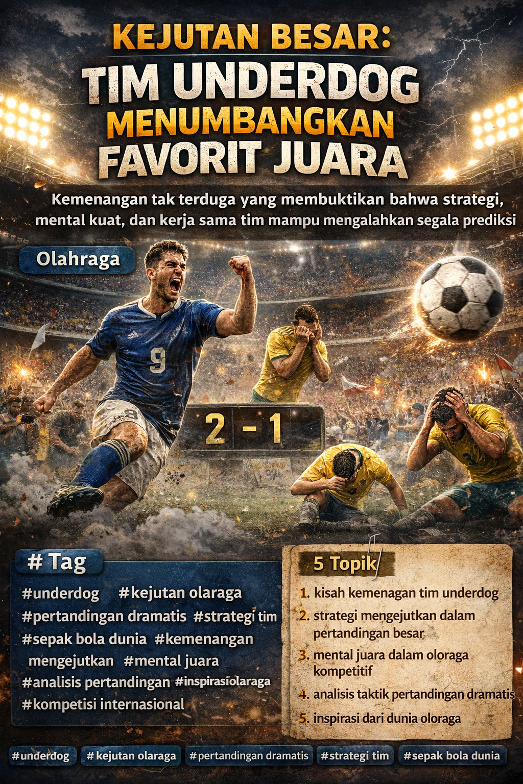 Kejutan Besar: Tim Underdog Menumbangkan Favorit Juara