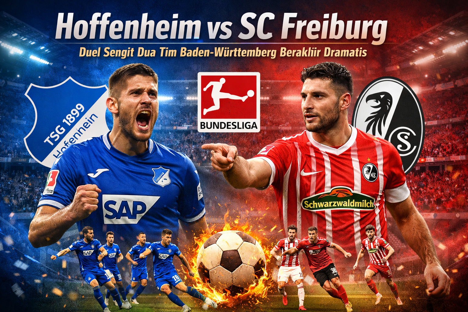 Hoffenheim vs SC Freiburg: Duel Sengit Dua Tim Baden-Württemberg Berakhir Dramatis