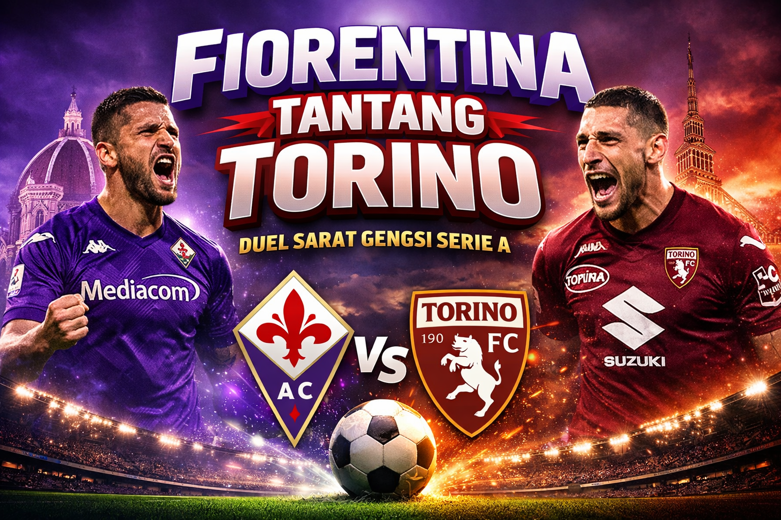Fiorentina Tantang Torino dalam Duel Sarat Gengsi Serie A