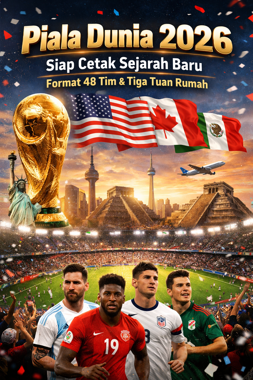 Piala Dunia 2026 Siap Cetak Sejarah Baru dengan Format 48 Tim dan Tiga Tuan Rumah