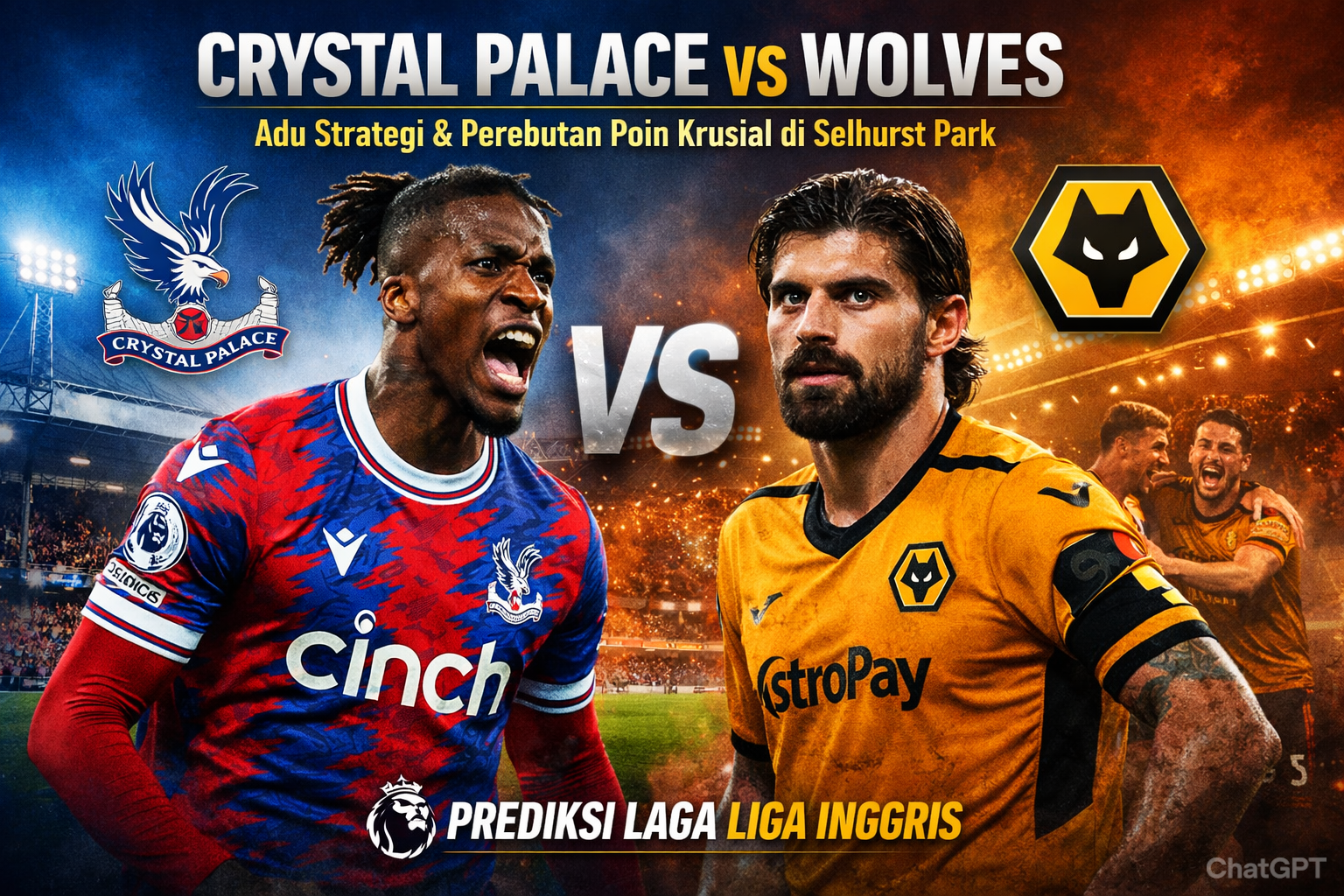 Crystal Palace vs Wolves: Duel Ketat di Selhurst Park, Perebutan Poin Penting Liga Inggris