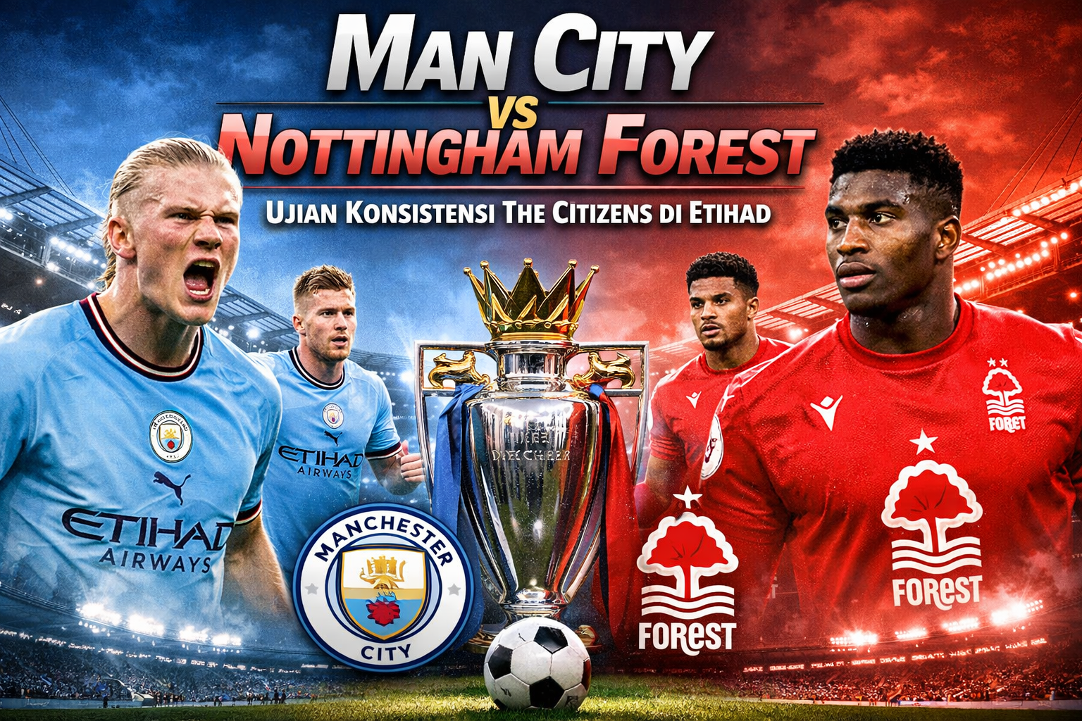 Man City vs Nottingham Forest: Ujian Konsistensi The Citizens di Etihad
