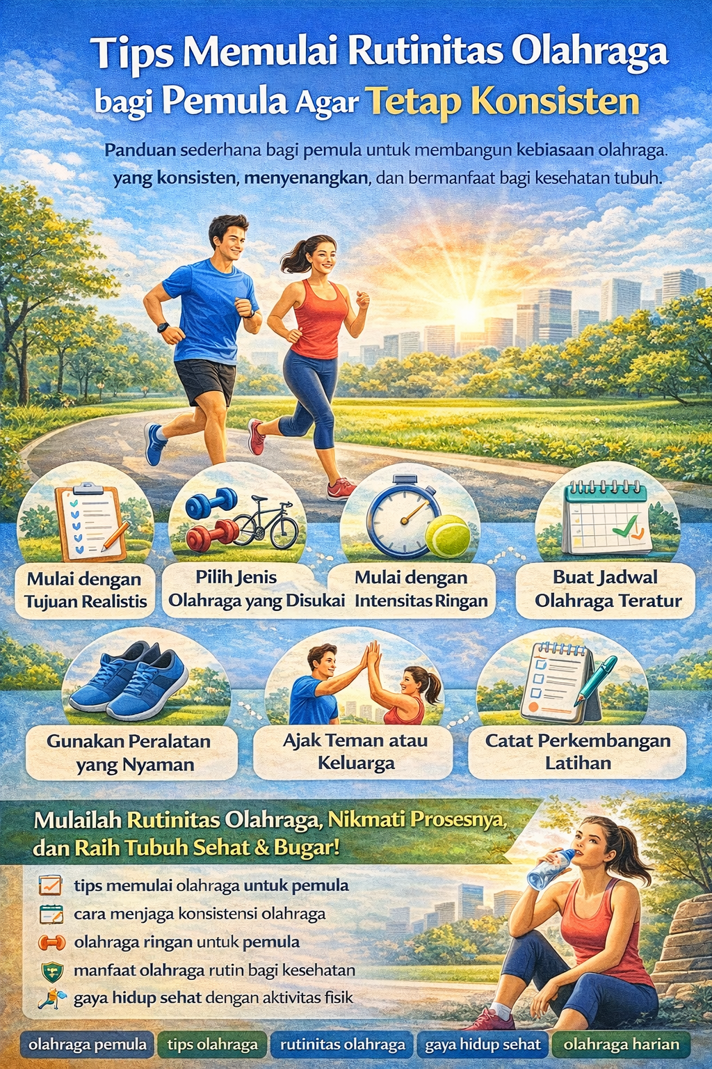 Tips Memulai Rutinitas Olahraga bagi Pemula Agar Tetap Konsisten