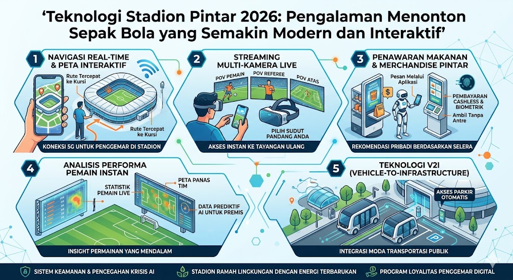 Teknologi Stadion Pintar 2026: Pengalaman Menonton Sepak Bola yang Semakin Modern dan Interaktif