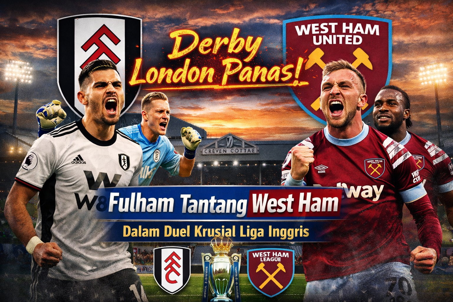 Derby London Panas! Fulham Tantang West Ham dalam Duel Krusial Liga Inggris