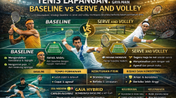 Tenis Lapangan: Perbandingan Gaya Main Baseline vs Serve and Volley di Era Modern