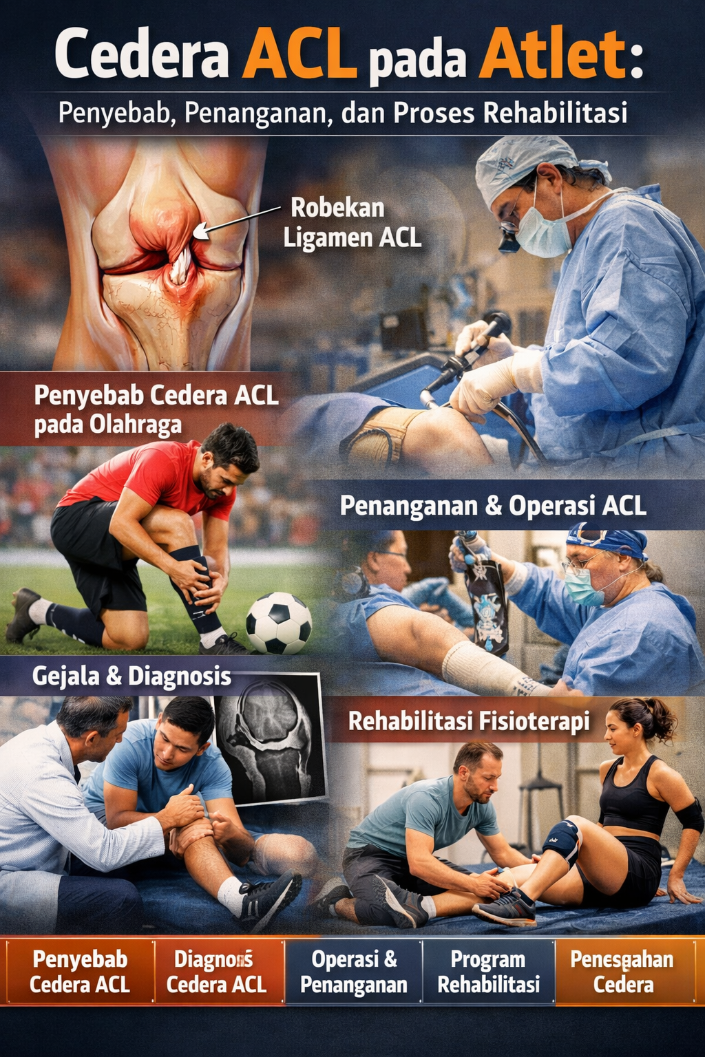 Cedera ACL pada Atlet: Penyebab, Penanganan, dan Proses Rehabilitasi