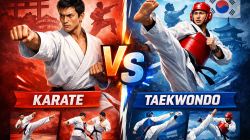 Karate vs Taekwondo: Perbedaan Filosofi, Teknik Tendangan, dan Sistem Poin dalam Pertandingan